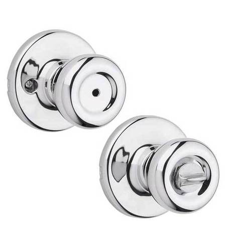 KWIKSET Kwikset: Tylo Privecy Door Knob with Round Rose / Polished Chrom KWS-300T-RDT-26